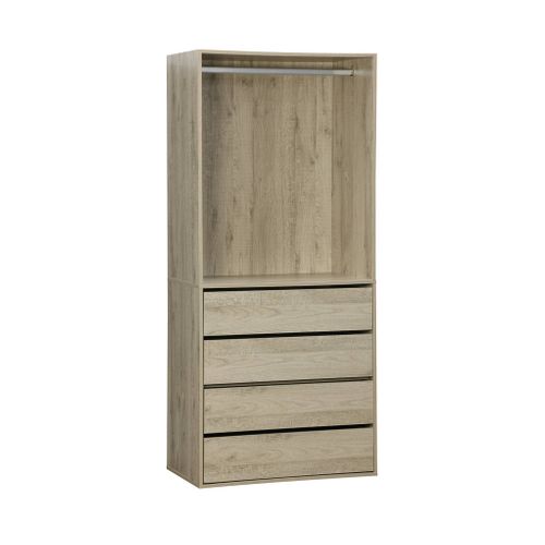 Kit Dressing Modulable Avec 4 Éléments. Naturel. Panneaux Stratifiés