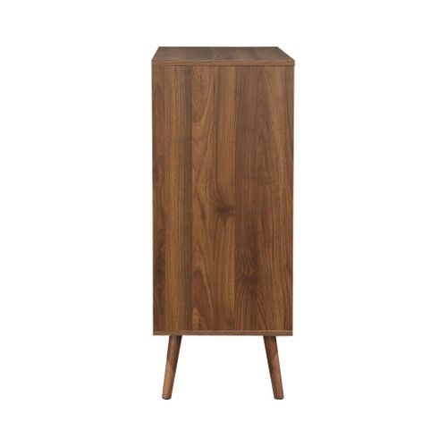 Commode Décor Bois De Noyer. 4 Tiroirs. Pieds En Pin Massif