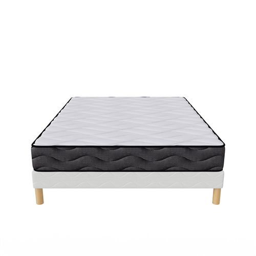 Ensemble Matelas Mousse 3D Respirant et Sommier 140x190 Hauteur 20cm