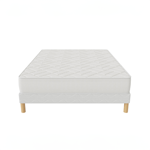 Ensemble Matelas Mousse Zen + Sommier 160x200 Hauteur 20cm