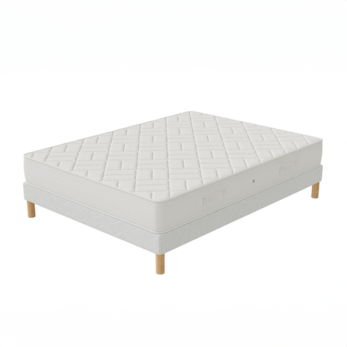 Ensemble Matelas Mousse Zen + Sommier 160x200 Hauteur 20cm
