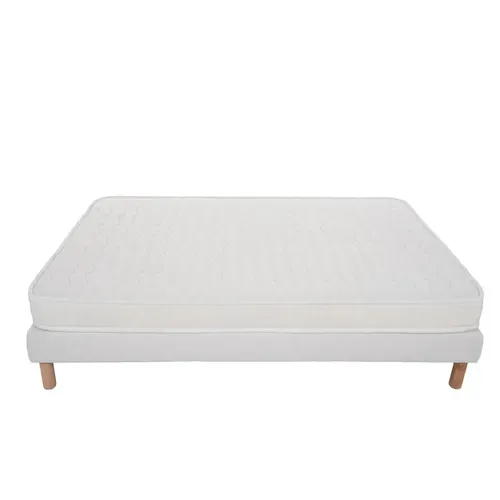 Ensemble Matelas Mousse Confort + Sommier 140x190 Epaisseur 15cm