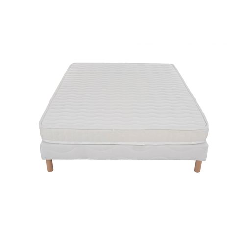 Ensemble Matelas Mousse Confort + Sommier 140x190 Epaisseur 15cm