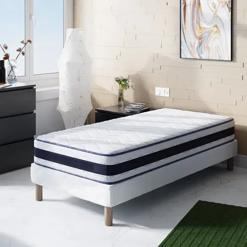 Matelas Mousse Blue Memory 90x190 Accueil Mémoire De Forme Hauteur 22cm