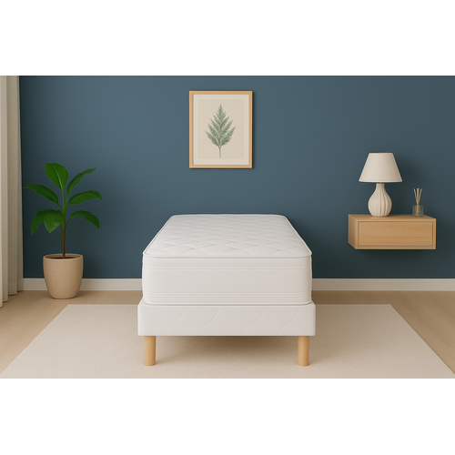 Ensemble Matelas Mousse Zen + Sommier 90x190 Hauteur 20cm