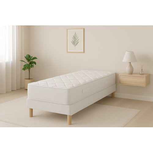 Ensemble Matelas Mousse Zen + Sommier 90x190 Hauteur 20cm