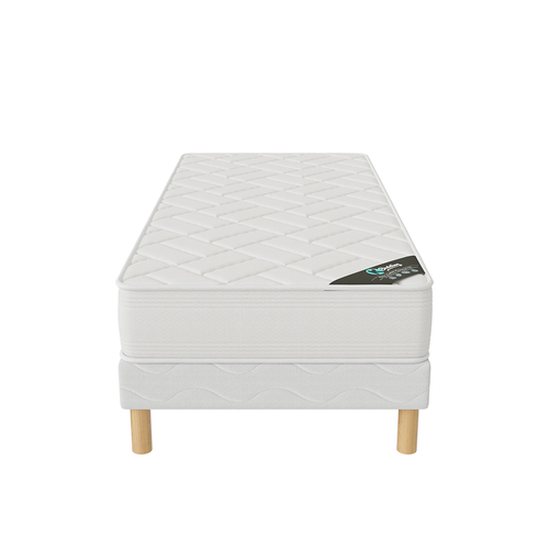 Ensemble Matelas Mousse Zen + Sommier 90x190 Hauteur 20cm
