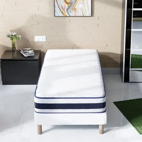 Ensemble Matelas Mousse Blue Memory + Sommier 120x190 Hauteur 22cm