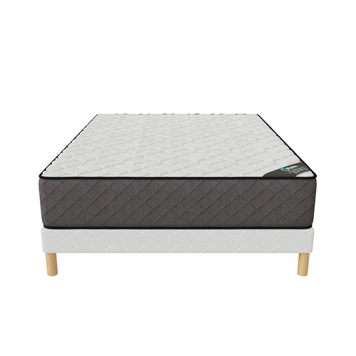Ensemble Matelas Mousse Hôtel Confort + Sommier 140x200 Hauteur 30cm