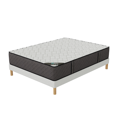 Ensemble Matelas Mousse Hôtel Confort + Sommier 140x200 Hauteur 30cm