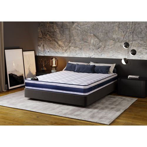 Ensemble Matelas Mousse Blue Memory + Sommier 140x190 Hauteur 22cm