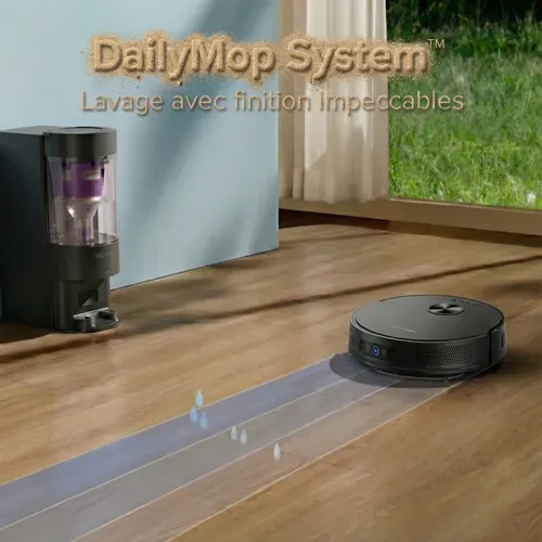 Aspirateur robot laveur EZICLEAN CYBERFLOW MAX - 35W - Noir vue de derrière