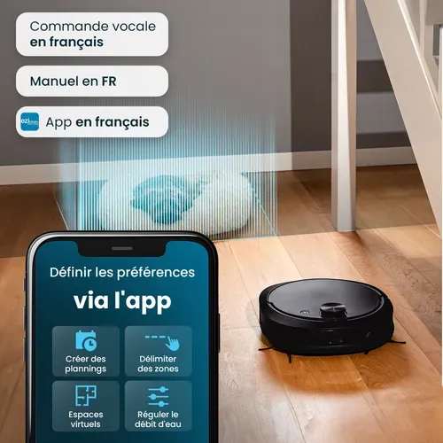 Robot Aspirateur Laveur Connecté Avec Base De Vidage All-in-one Z10 Plus