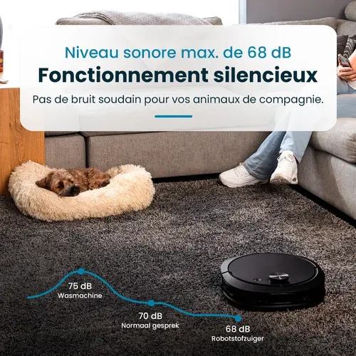 Robot Aspirateur Laveur Connecté Avec Base De Vidage All-in-one Z10 Plus