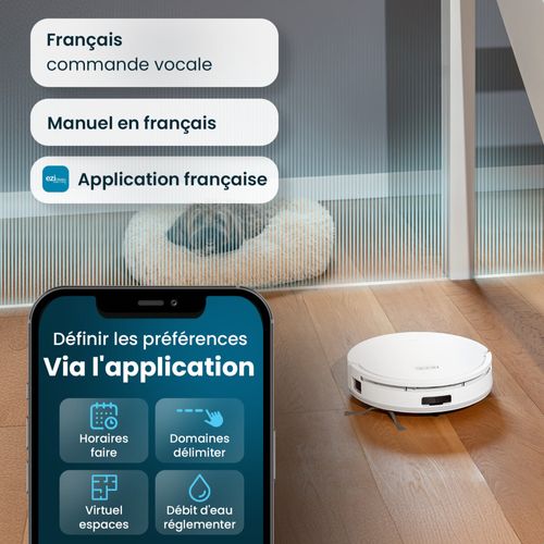 Robot Aspirateur Laveur Connecté Eziclean® All In One Z12 Ultra
