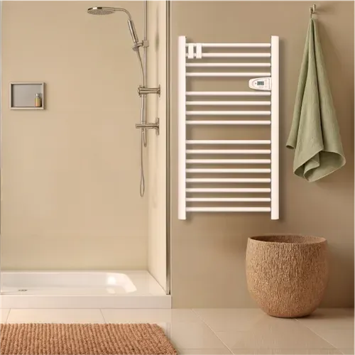 Sèche-serviette électrique Sans Fluide 500w H.98xl54cm  Hestia Blanc