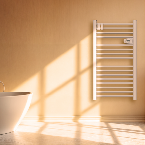 Sèche-serviette électrique Sans Fluide 500w H.98xl54cm  Hestia Blanc