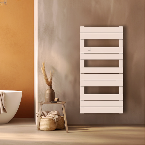 Sèche-serviette électrique Sans Fluide 500w H.101xl50cm  Anis Blanc