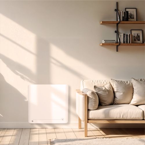 Radiateur électrique Fixe à Inertie Sèche Céramique 1000w, Détecteur Présence Diane Horizontal Blanc