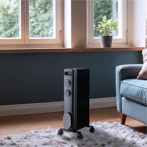 Radiateur Mobile Bain D'huile  Calista 2000w Noir