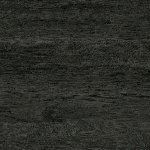 Meuble De Salle De Bain Simple Vasque - Balea Et Miroir Rond LED Solen - Ebony (bois Noir) - 70cm