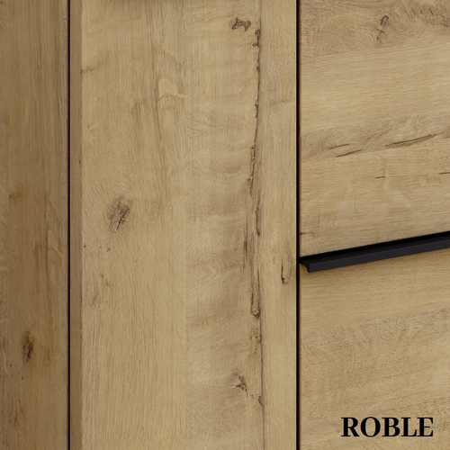 Meuble De Salle De Bain 70cm Simple Vasque - 3 Tiroirs - Sans Miroir - Tabaco (bois Foncé) - Mata