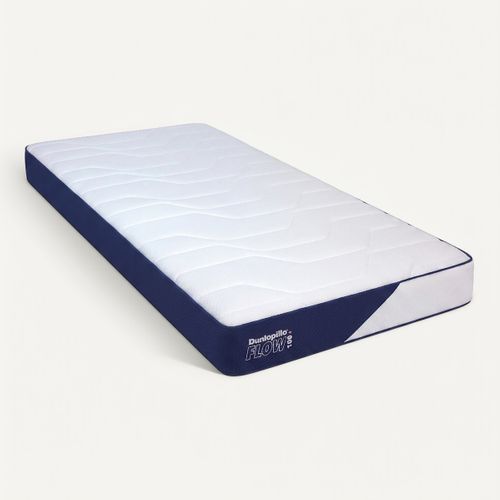 Matelas mousse 90x190 cm DUNLOPILLO FLOW 100 ép. 19 cm vue 3/4