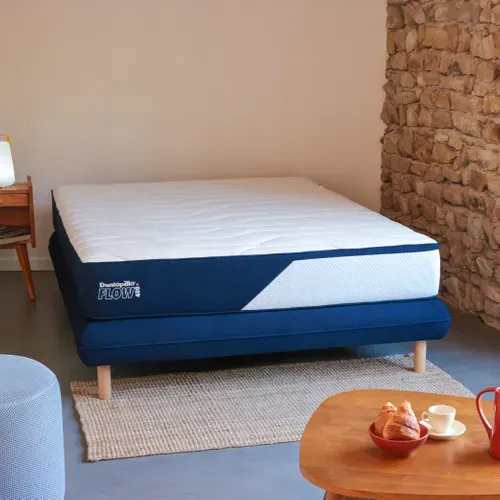 Matelas mousse 140x190 cm avec 3 cm de latex FLOW 400 ép. 25 cm vue d'ambiance 1