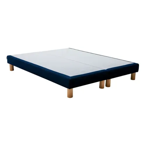Sommier tapissier FLOW S100 DUNLOPILLO 2x80x200 cm bleu vue 3/4