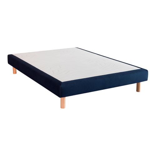 Sommier tapissier FLOW S100 DUNLOPILLO 140x190 cm bleu vue 3/4