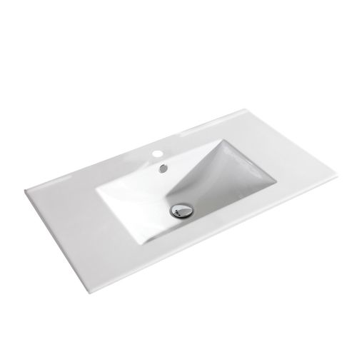 Meuble Avec Vasque 100 Cm Gris Laqué Aquadoli