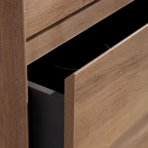 Meuble Double Vasque 140 Cm Chêne Brun Aquaroca