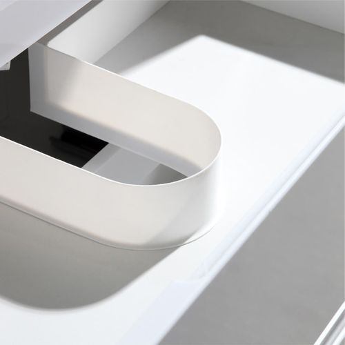 Meuble 140 Cm Chêne Clair Aquagiro Double Vasque À Poser Blanche Wave