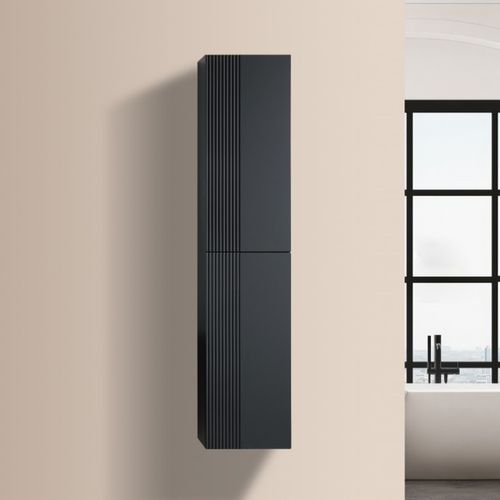 Colonne De Salle De Bain 160 Cm Noir Aqualinea-jindoli