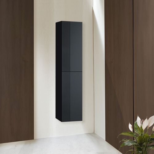 Colonne De Salle De Bain 160 Cm Noir Aqualinea-jindoli