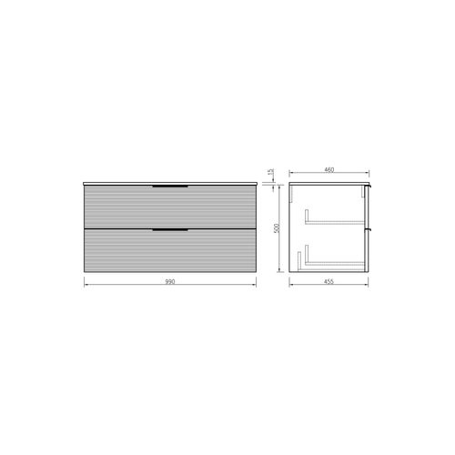 Ensemble Salle De Bain 100 Cm Chêne Clair Aqualinea-jindoli