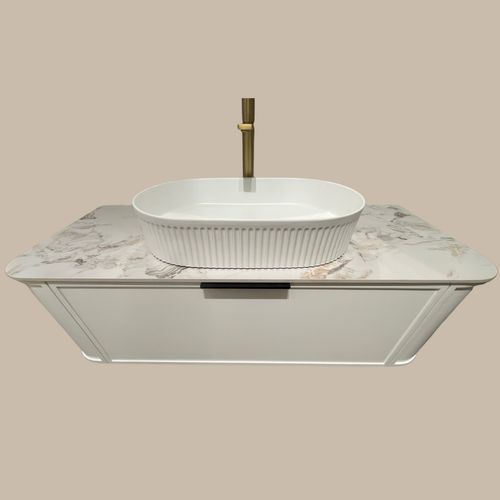 Meuble De Salle De Bain Avec Vasque À Poser 120 Cm Aquapari