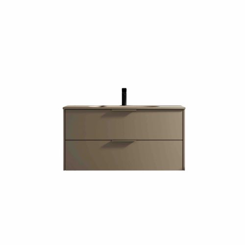 Meuble De Salle Bain Aquamila Avec Vasque Aspect Lichen 120 Cm