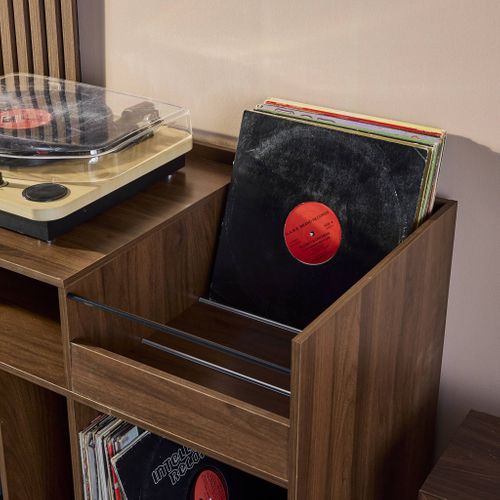 Meuble Vinyle Vintage Effet Bois. Népal. L 100 X L 48 X H 81.5cm