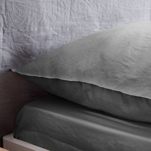 Parure De Lit Microfibre Hypoallergénique - 3 Pièces Pour Lit 90 Cm - Gris - Toucher Doux, Chaud Et Facile D'entretien