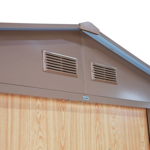 Abri De Jardin En Métal - Ferrain 5.29m² Couleur Chêne - Cabane À