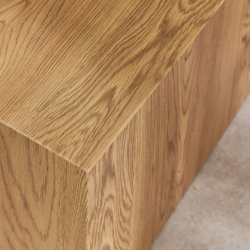 Lot De 2 Tables Basses Carrées Effet Chêne Sylva L 58 X L 58 X H 40cm / L 50 X L 50 X H 33cm