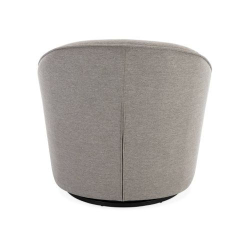 Fauteuil Pivotant 360° En Tissu Grège. Avec Coussin Lana L 80 X P 73 X H77cm