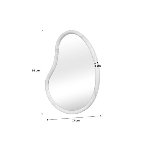 Miroir Organique En Bois De Sapin 95cm épaisseur 3cm Coloris Naturel Idéal Entrée. Chambre Ou Salle