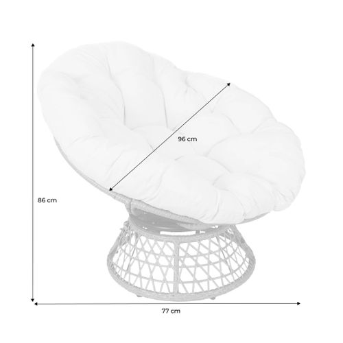 Fauteuil Papasan Polyrotin Rotatif. Loveuse Outdoor/indoor D.96cm