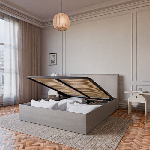 Sommier Coffre 160x200cm - Anthracite - Collection Emma