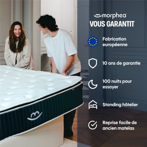 Matelas Hybride 160x200 cm MILA - Mousse Avec Ressorts Ensachés - Mi-ferme - Epaisseur 22cm