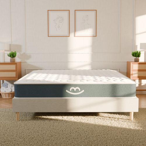 Matelas Hybride 140x190 cm MILA - Mousse Avec Ressorts Ensachés - Mi-ferme - Epaisseur 22cm