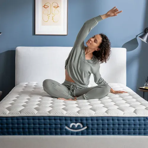 Matelas Premium Hybride 140x190 cm JADE Mousse Mémoire Forme & Ressorts Ensachés - Ferme - Ep.26 cm