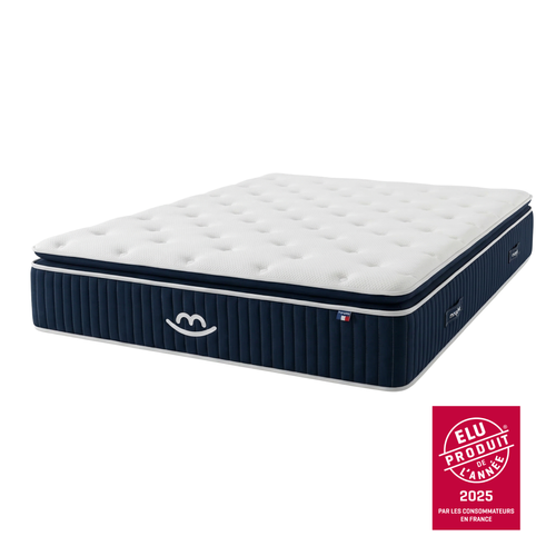 Matelas Hybride 140x190 cm - VICTORIA -  Accueil mémoire de forme, Ressorts Ensachés - 30cm